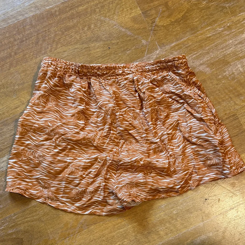 Chic Zebra Print Women's Athletic Shorts Brown - Image 3