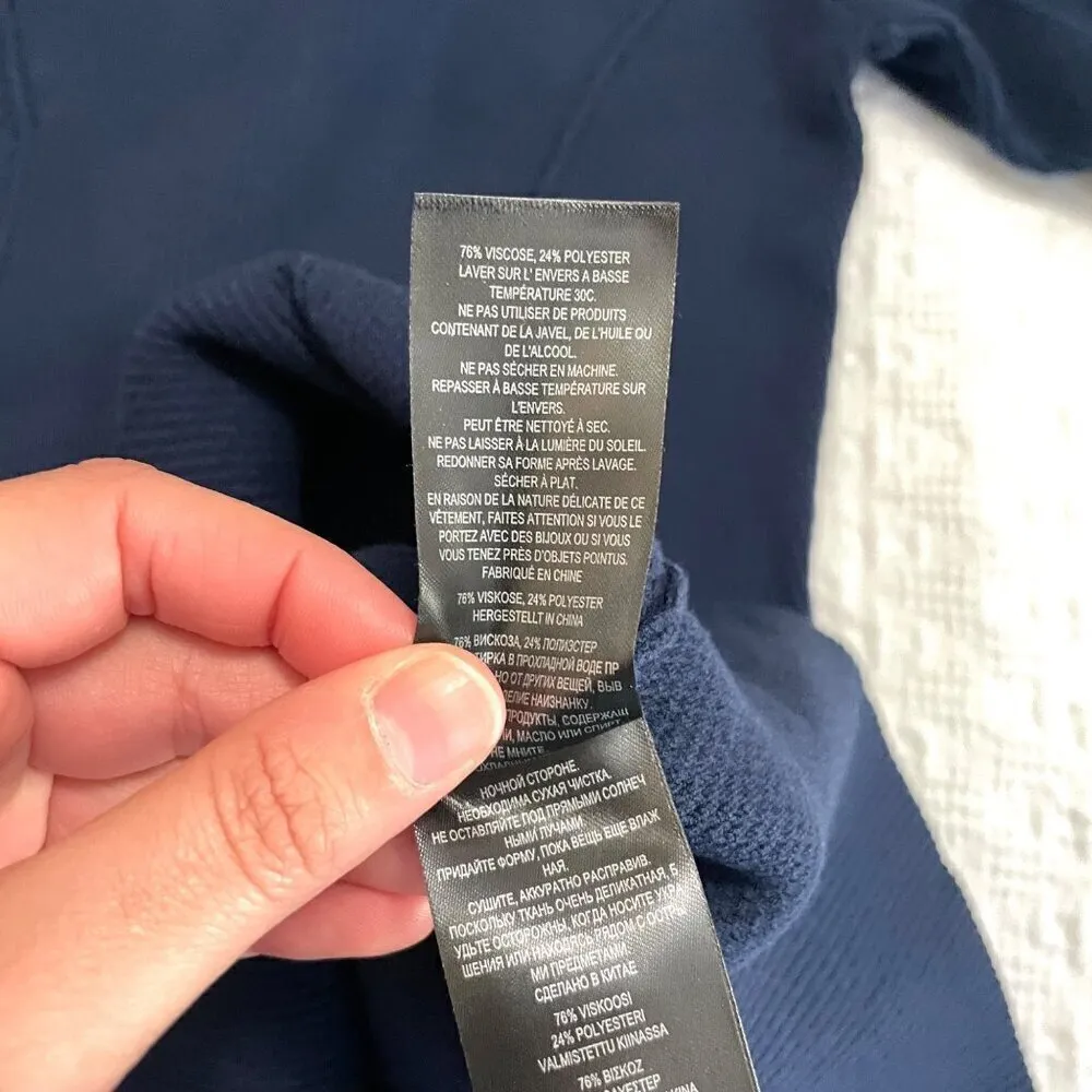 NWT Ted Baker Dollra Navy Scoopneck Ribbed Bodycon Knit Dress Size 2 - Image 9