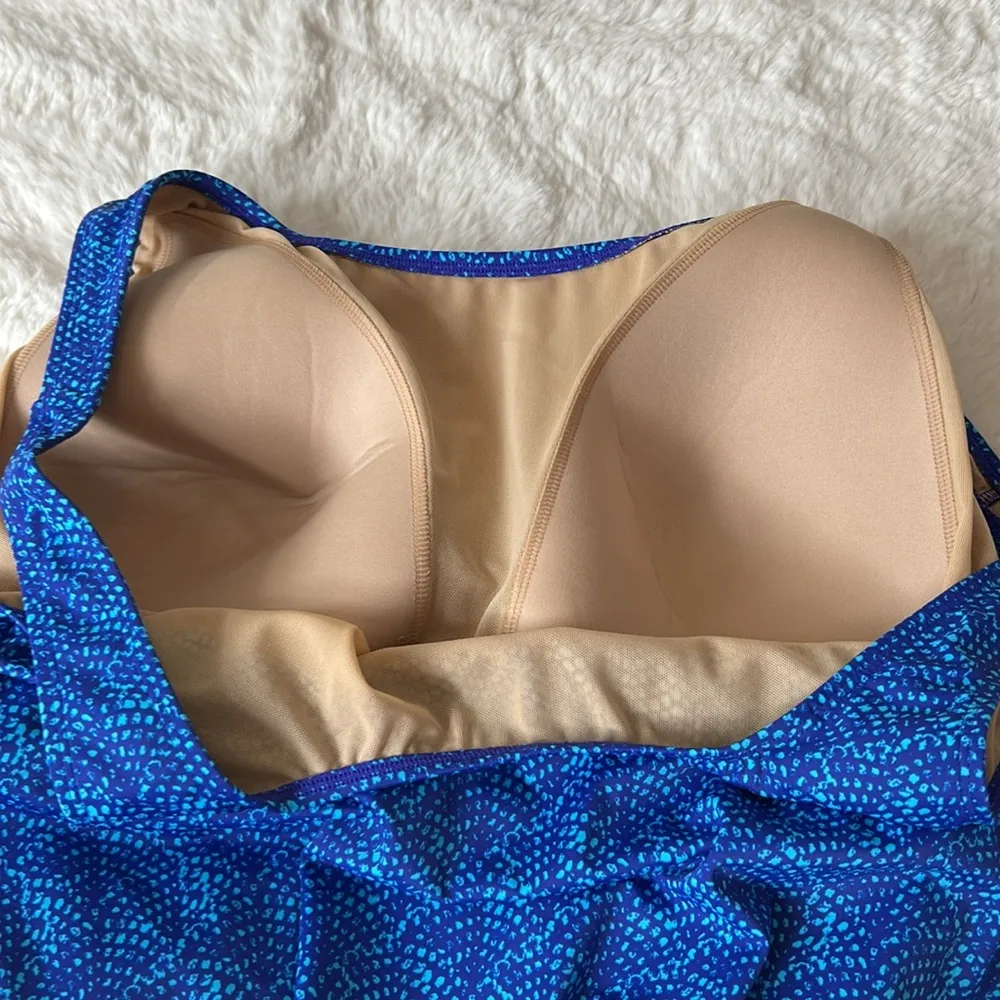 L.L.Bean UPF50+ Scoopneck Tankini Top Cobalt - Image 7