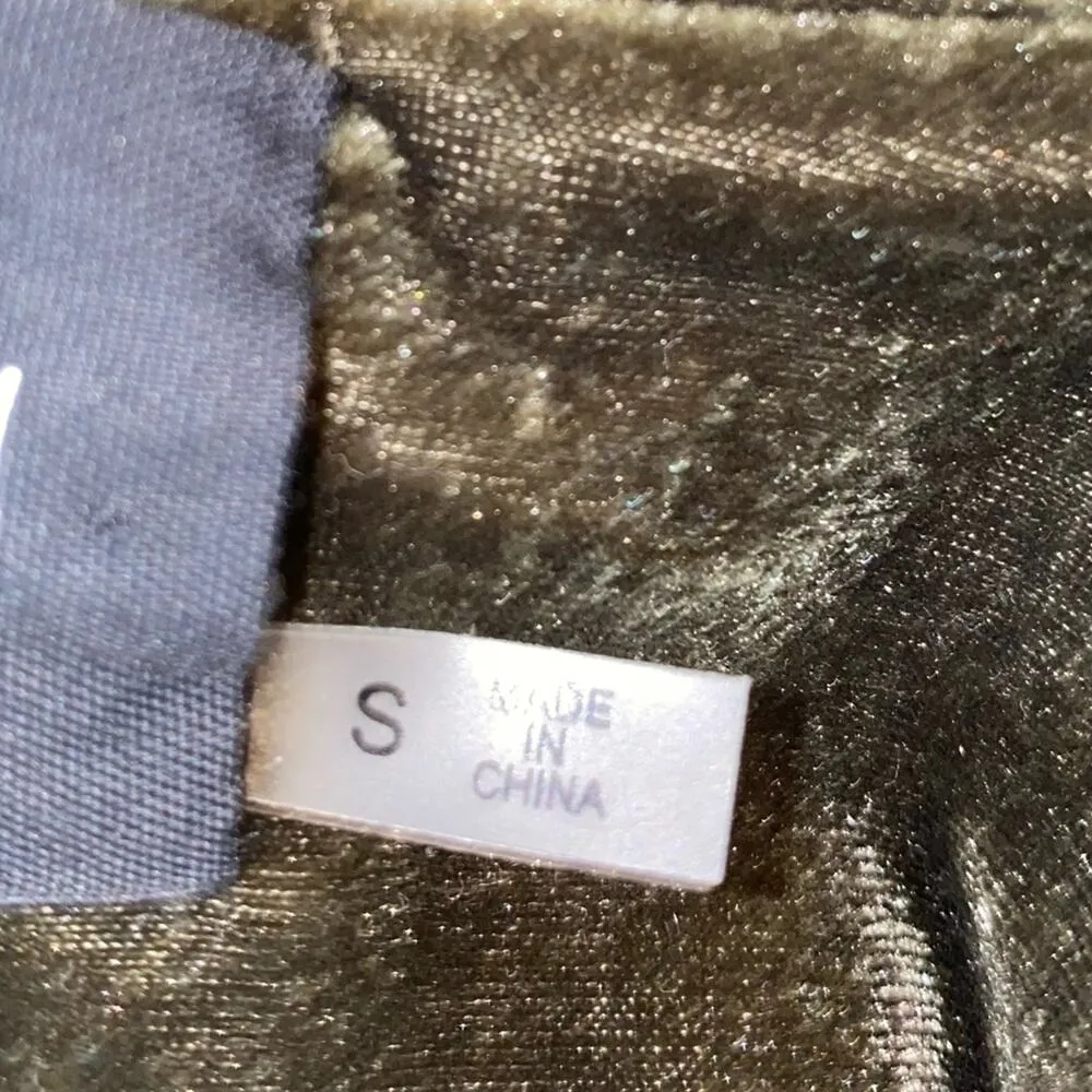 Mustard Seed Dark Green Velour Asymmetrical Zip Full Zip Jacket - Image 5