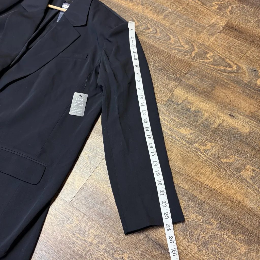 NEW $168 Express Oversized Boyfriend Blazer Women's Medium/Large Black Office - Image 13