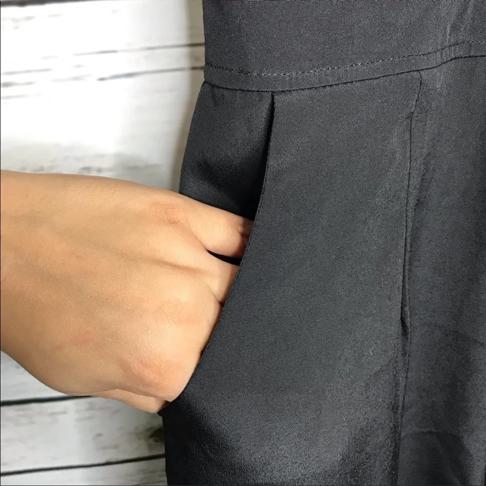 💋Arden B Black Sequin Detail Wide Leg Romper Size S - Image 4