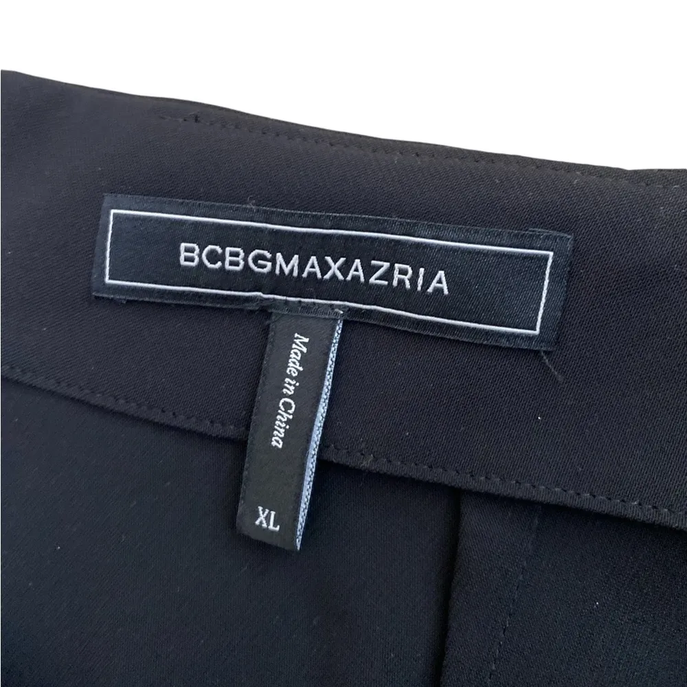 BCBGMAXAZRIA  black belted wide leg ankle pants - Image 2