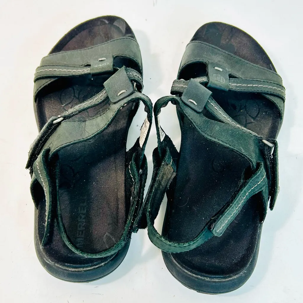 Merrell “Swivel” Black Leather Strappy Hiking Sandals size 7 - Image 7