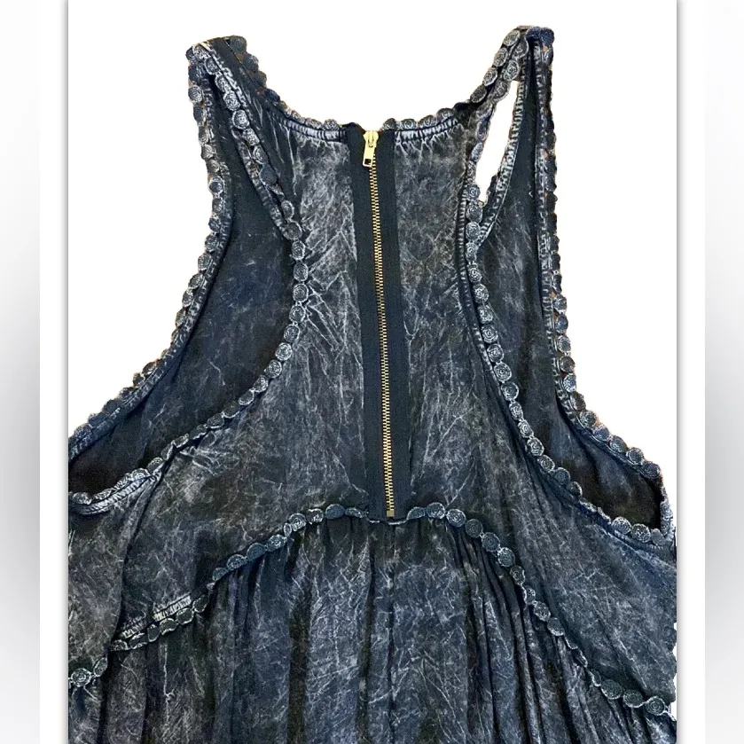 Altar’d state Black acid washed rayon sleeveless dress - Image 4