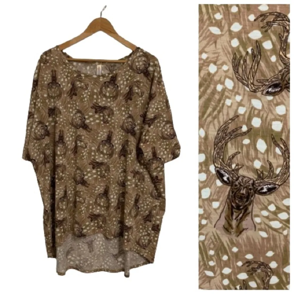 LuLaRoe  Plus Size Deer/Elk Print Irma Tunic Top Size 3X - Image 2