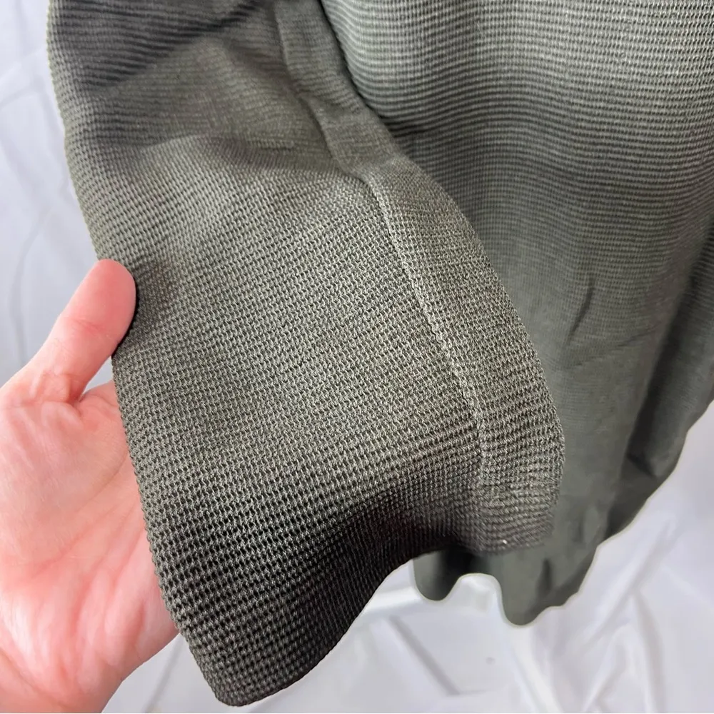 Staples brand women’s long duster sweater jacket Green - Image 7