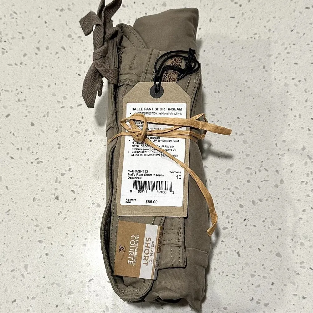 NWT Prana Halle Pant - Short Inseam in Dark Khaki - Size 10 - Image 3