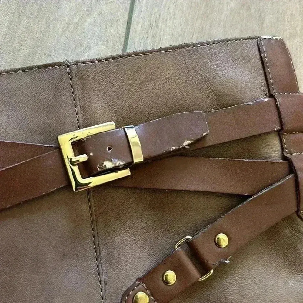 Franco Sarto Coraline Riding Boots Tan Brown Leather Knee High Zip Women’s Sz 9 - Image 3