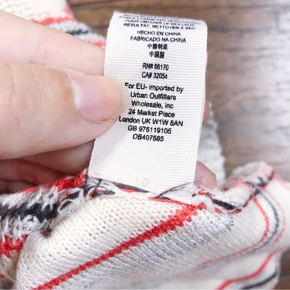 Free People • Sailor Knit Tank striped linen oversized flowy cream red blue - Image 9