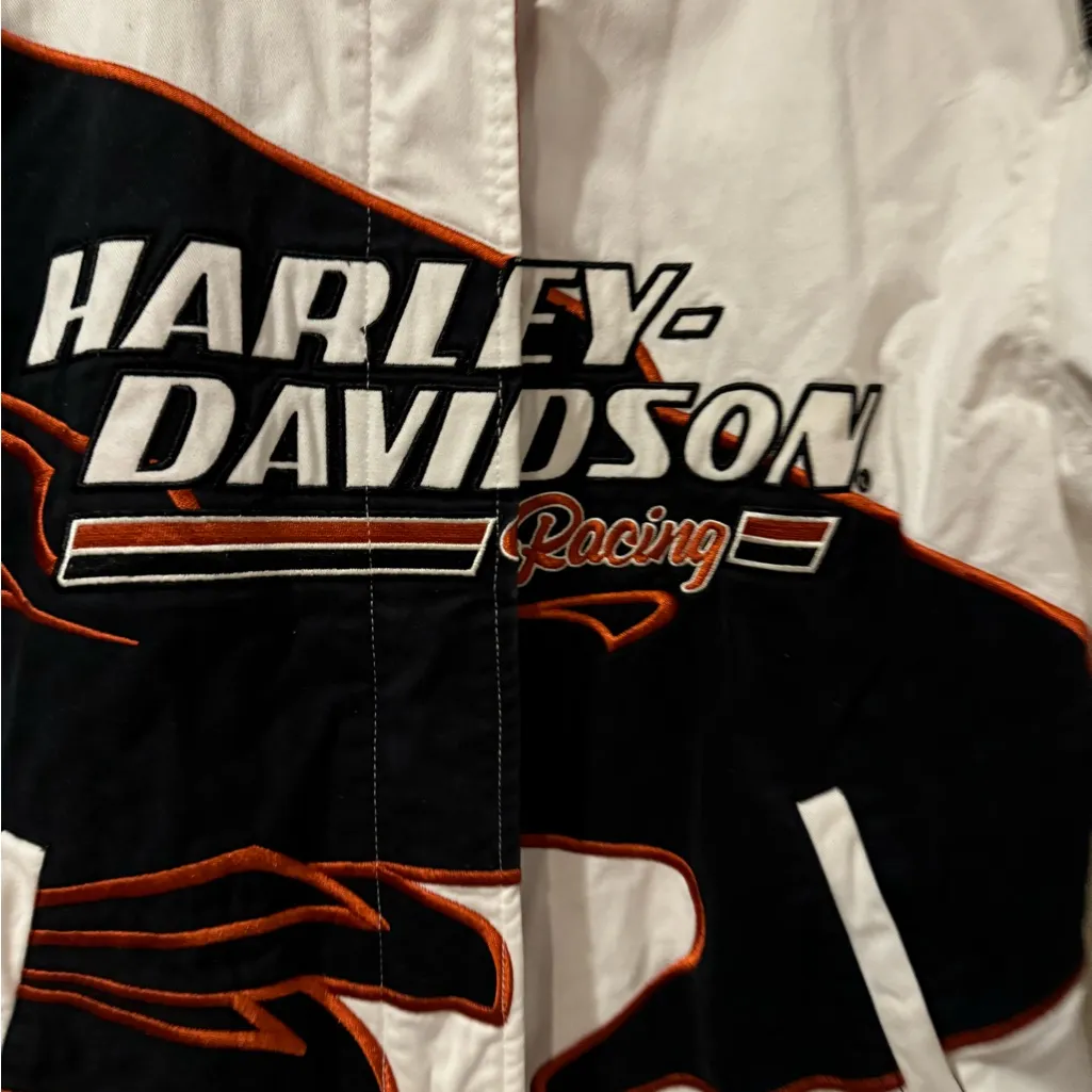 Harley Davidson Jacket Screamin Eagle Flames AOP Women's Size XL‎ C - Image 2