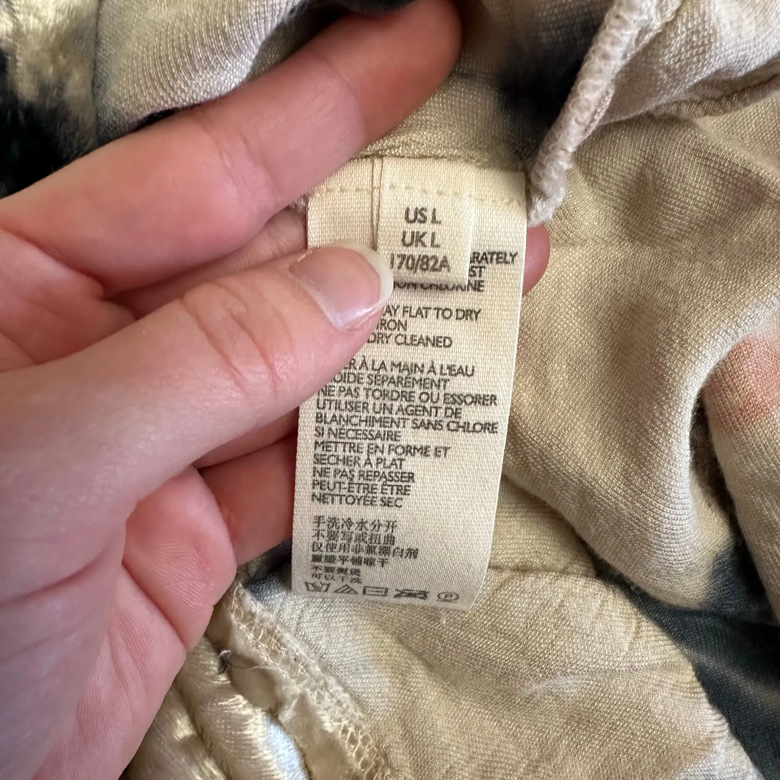 Free People Serious Swagger Tie Dye Crushed Velvet Midi Skirt Elastic Waist L - Image 7