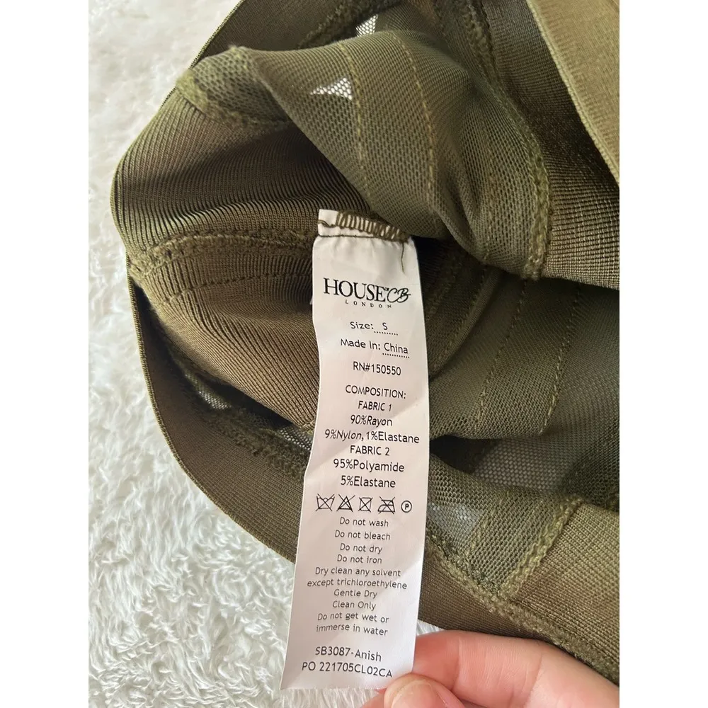 $119 House of CB Anish Khaki‎ Bandage Pencil Skirt Size S - Image 4