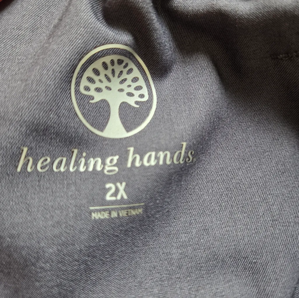 Healing Hands Gray Jogger Scrub Pants - Image 11