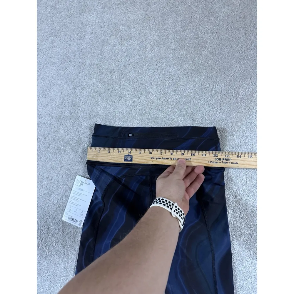 Athleta Accelerate Geode Crop Leggings Women's Size‎ XS Blue Purple High Rise - Image 5