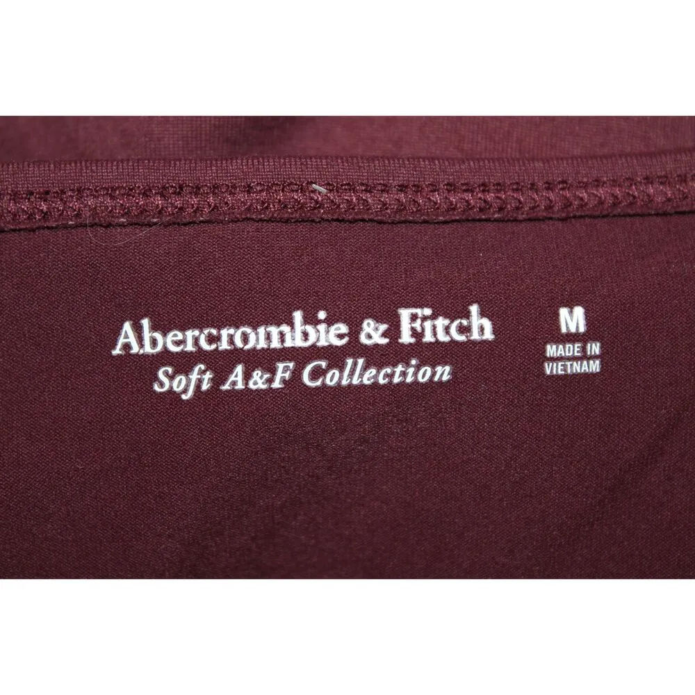 Soft AF Burgundy Red Square Neck Long Sleeve Bodysuit Size M - Image 3