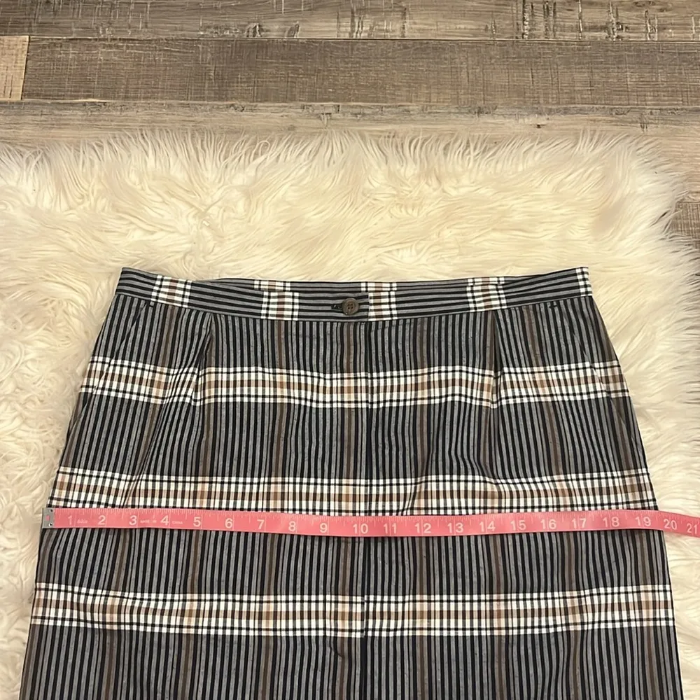 NWOT Pendleton plaid cotton skirt with pockets, hidden button front 8 - Image 6