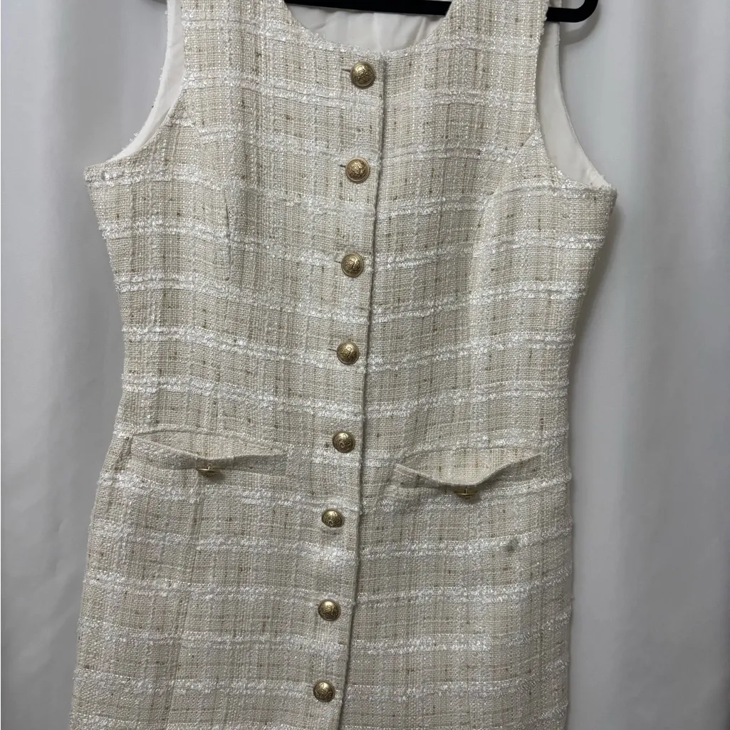 Elegant Cream Maxi Dress White Size XL - Image 5