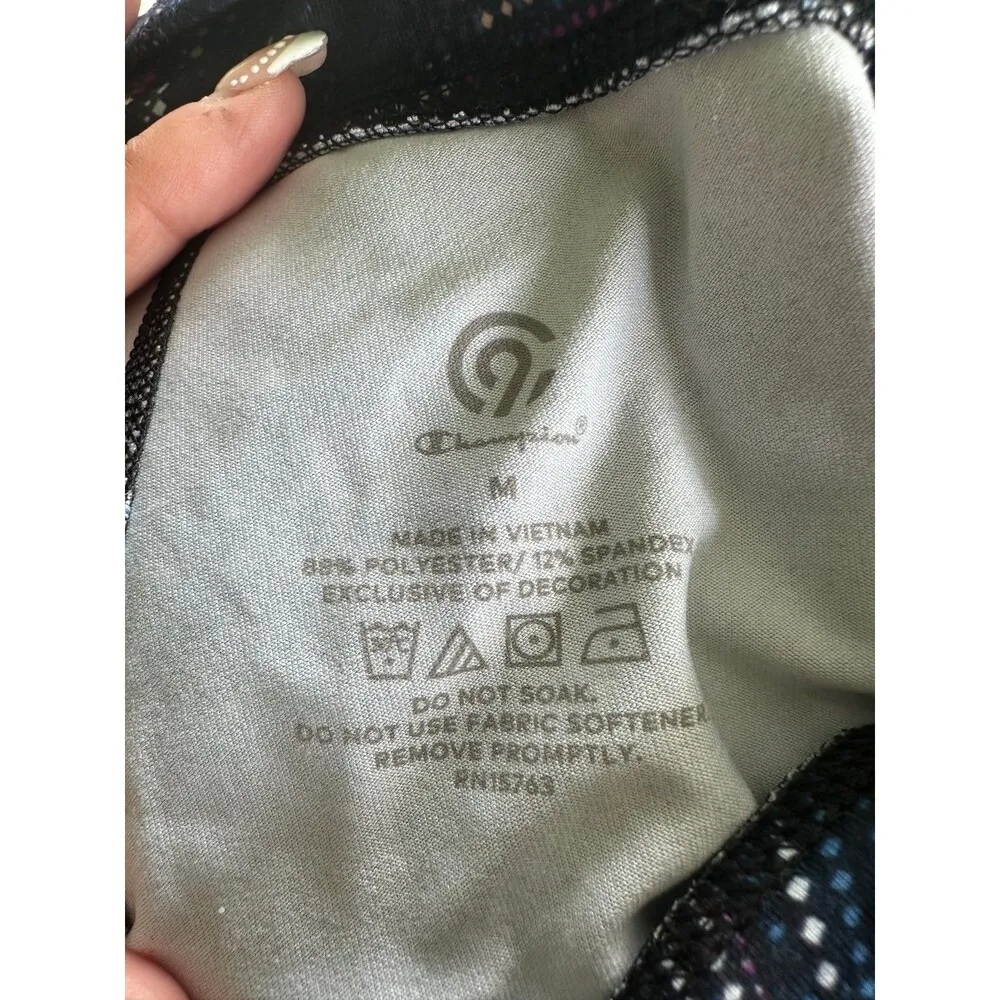 Champion Fireworks Dot Geometric Design Capri Yoga Leggings Hidden Waist Pockets - Image 4