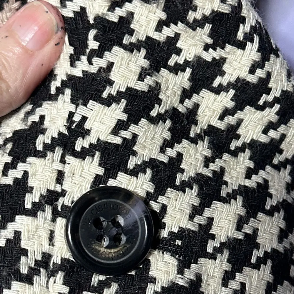 Vintage Liz Claiborne Prep School Chic Houndstooth Blazer Size M - Image 10