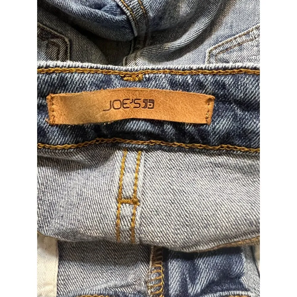 Joe's Jeans Billie Crop Boyfriend Slim Crop Distressed Raw Hem Size 26 - Image 4