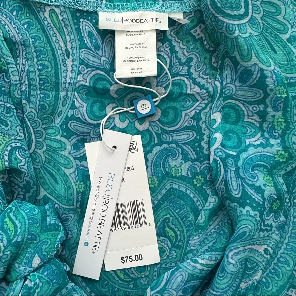 BLEU ROD BEATTIE Coastal Cool Long Chiffon Ruffle Pareo Cover Up - Image 8