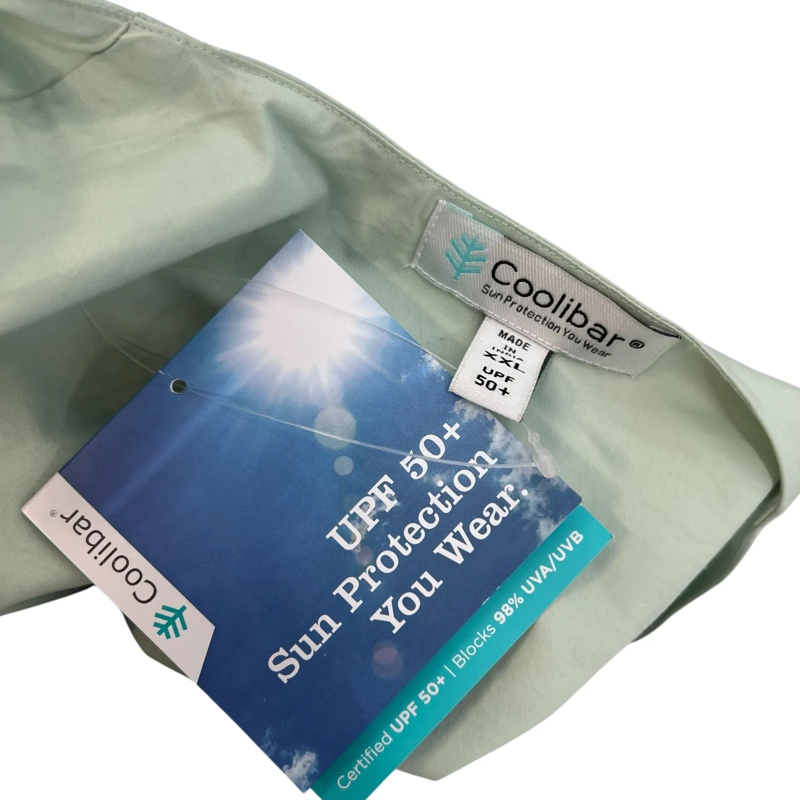 Coolibar Sunny Isles Wrap Dress Misty Aqua Blue Green Size XXL - Image 14