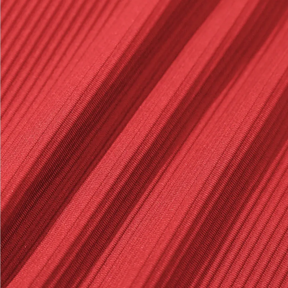 Berlook Red Ribbed Cross Back One - Image 8