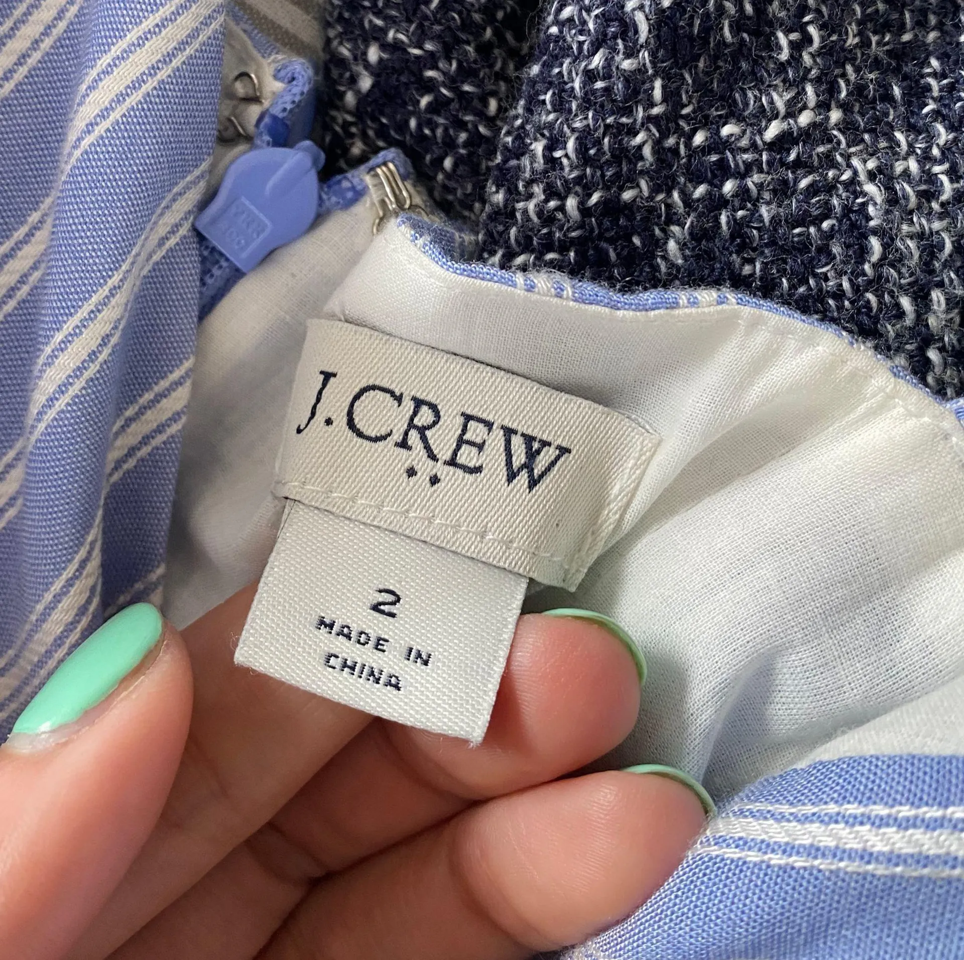J.Crew Blue and White stripped Jumpsuit - Image 7