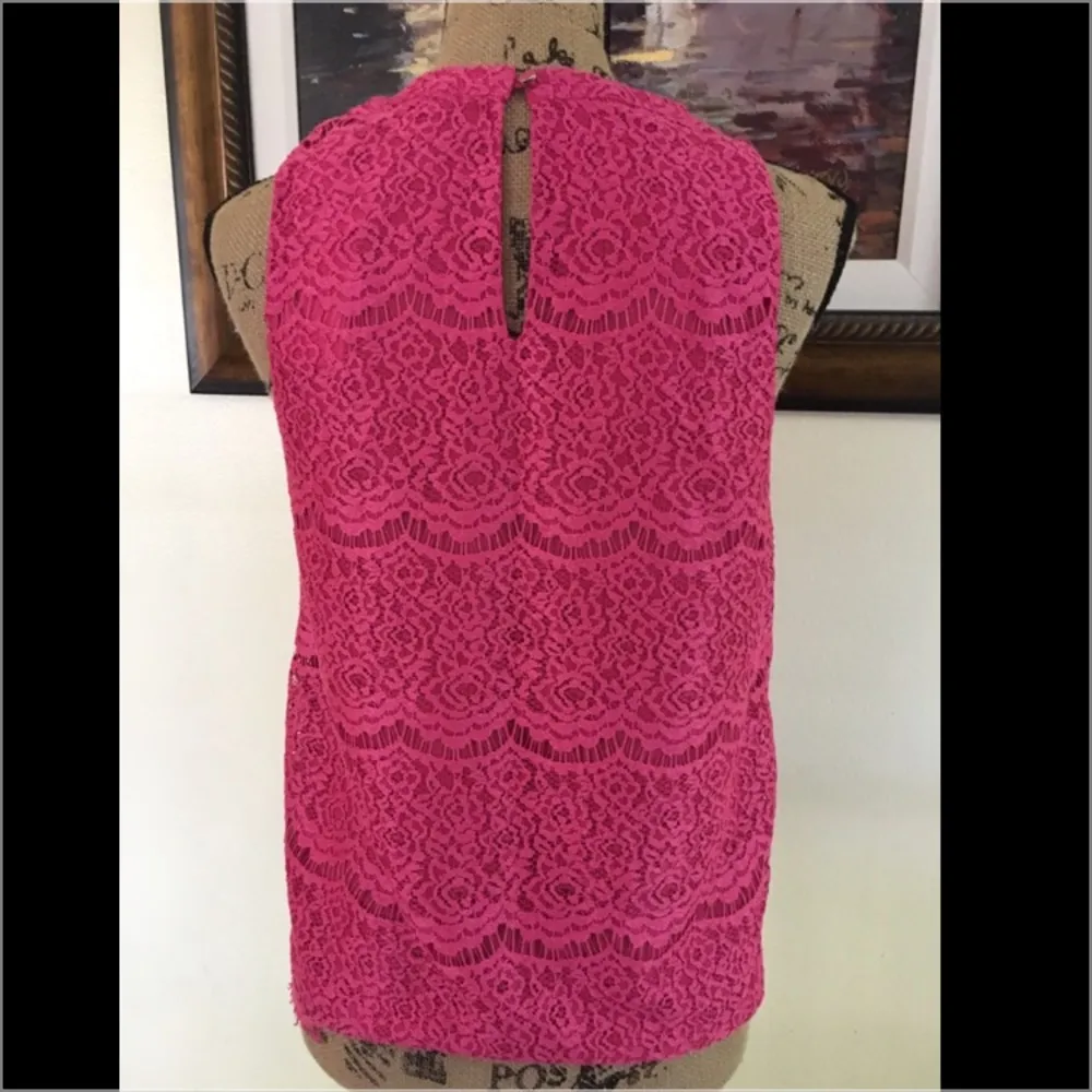 New Bleuh Ciel Pink Lace Top - Image 2