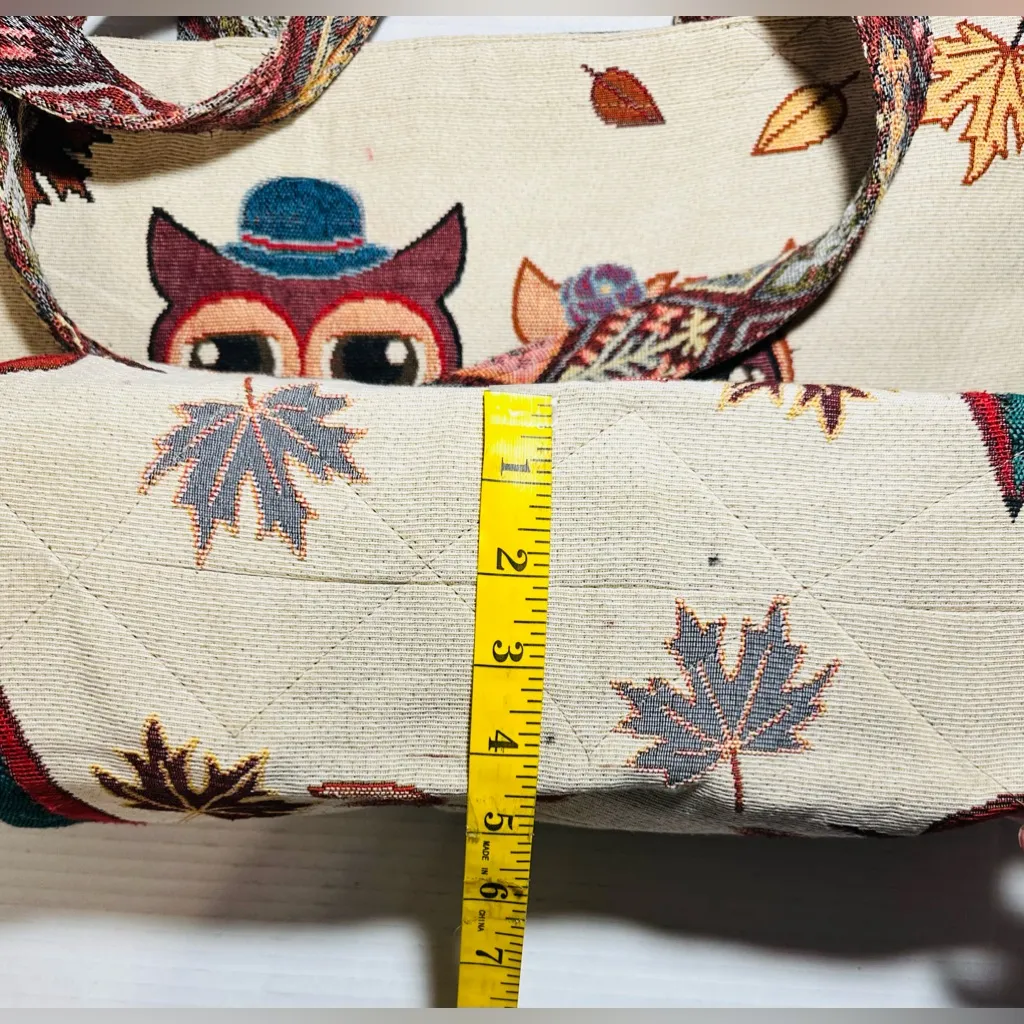 Women Summer Beach Tote Bag Travel  Pockets Shoulder Bag Owls Couple All Seasons - Image 7