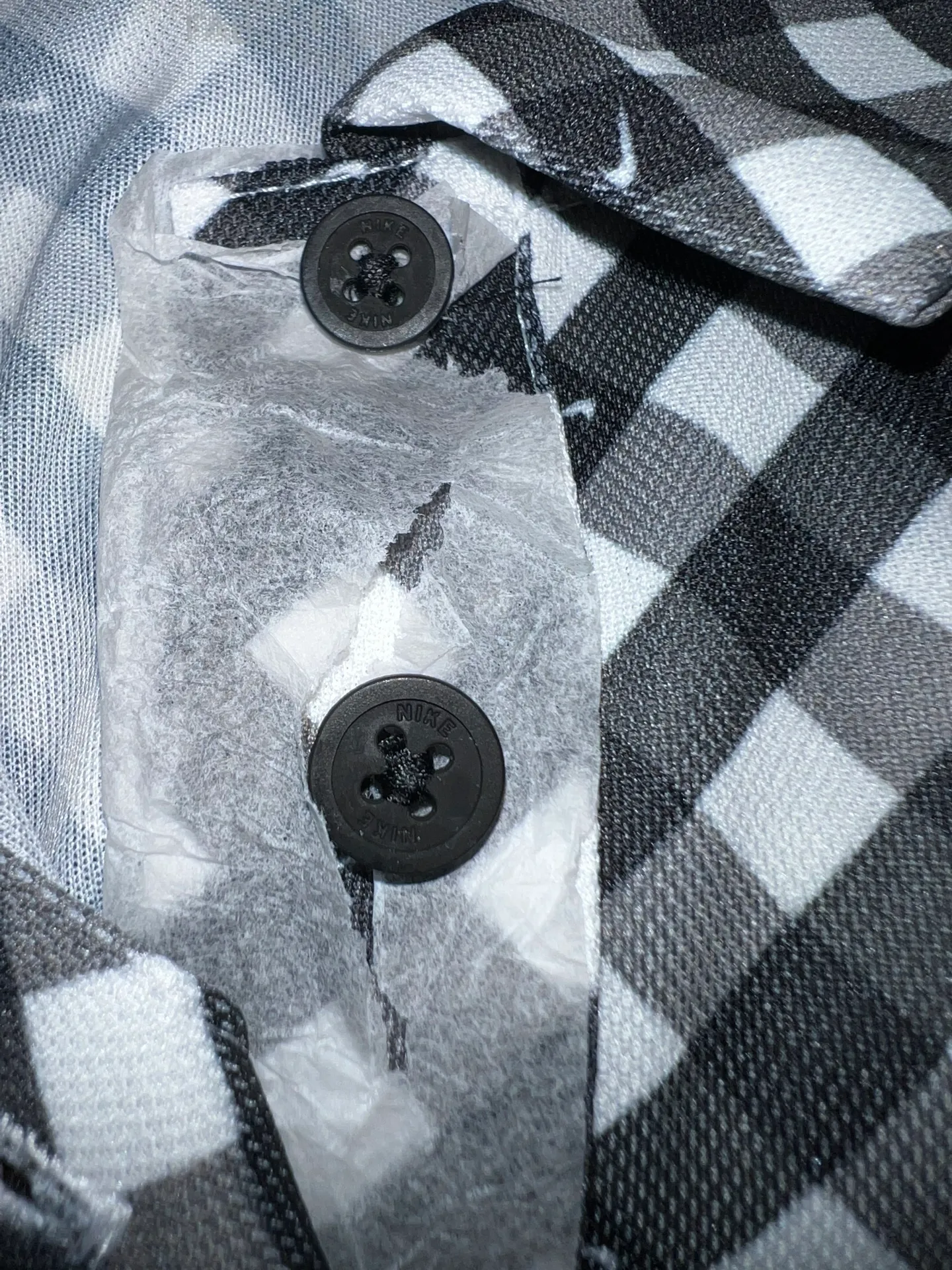 Nike Dri-Fit Black White Gingham Victory Sleeveless Golf Tank - Image 12