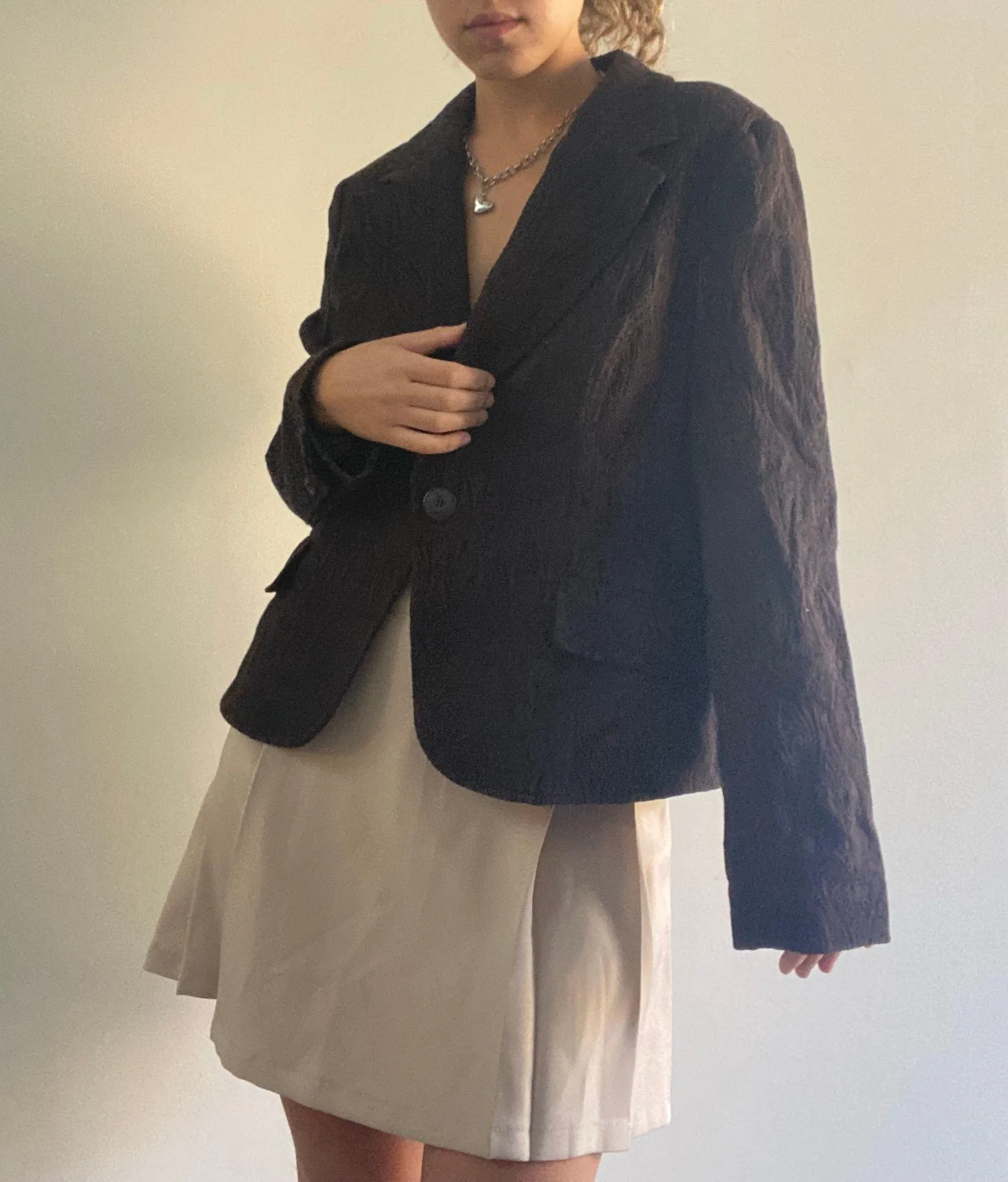 Style & Co Brown Matalasse Blazer Size 14 - Image 2