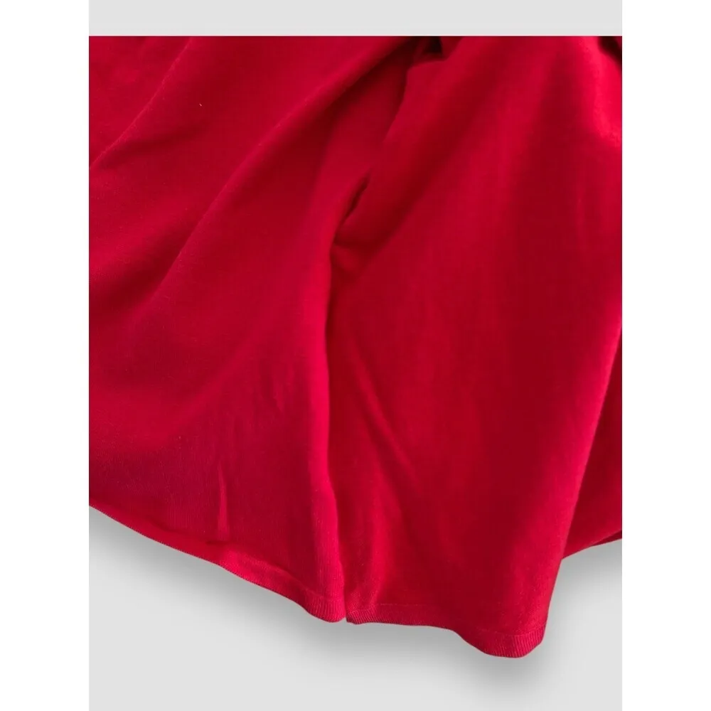 Sag Harbor Cardigan Cotton Blend 2in1 Soft Knit Comfort Pullover Red Size XL NWT - Image 7
