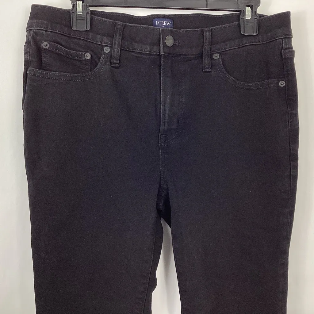 J. Crew 8" Mid Rise Skinny Black Jeans Size 31 - Image 2