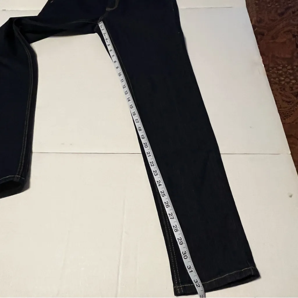 RocaWear Juniors Size 13 Dark Wash Denim Blue Jean Y2K Embroidered Five Pockets - Image 9