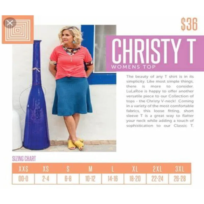 LuLaRoe Womens Christy T Shirt Size L Striped Patriotic Americana Preppy Coastal - Image 7