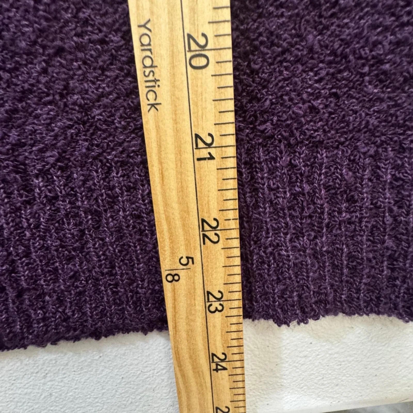 VTG 60s Sears Purple Cozy Turtleneck Sweater Textured Knit Style sz S Y2K - Image 5