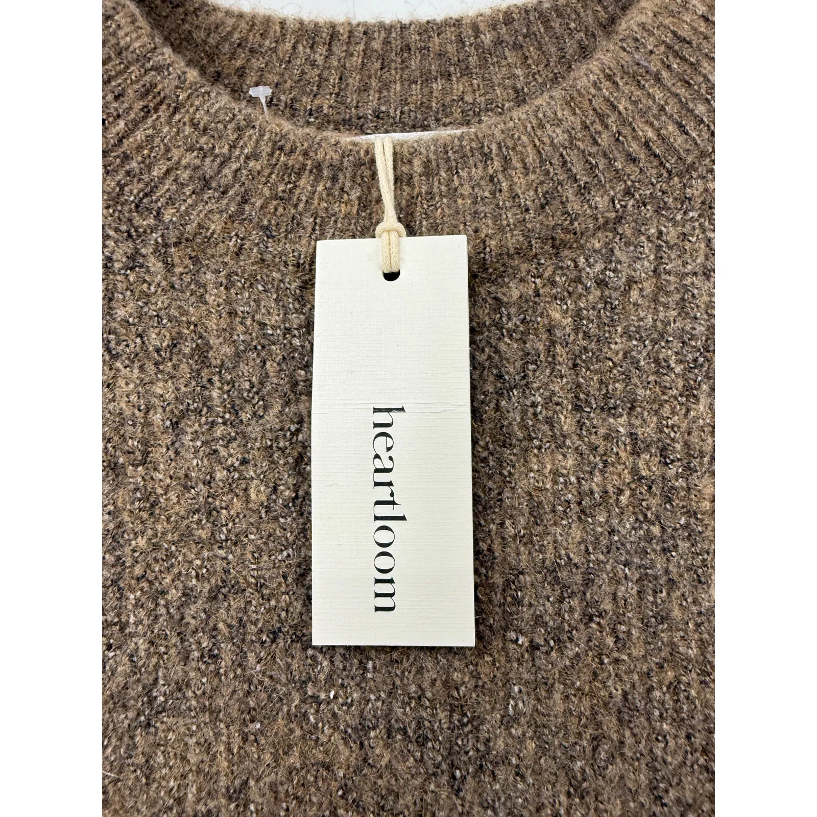 Heartloom Sweater Womens Knit Crewneck Long Sleeve Brown Pullover Size Medium - Image 3