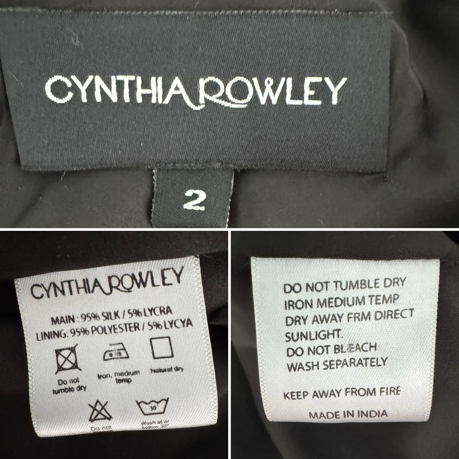 Cynthia Rowley Striking Silk Cut-Out Maxi Dress long sleeve black size 2 - Image 9