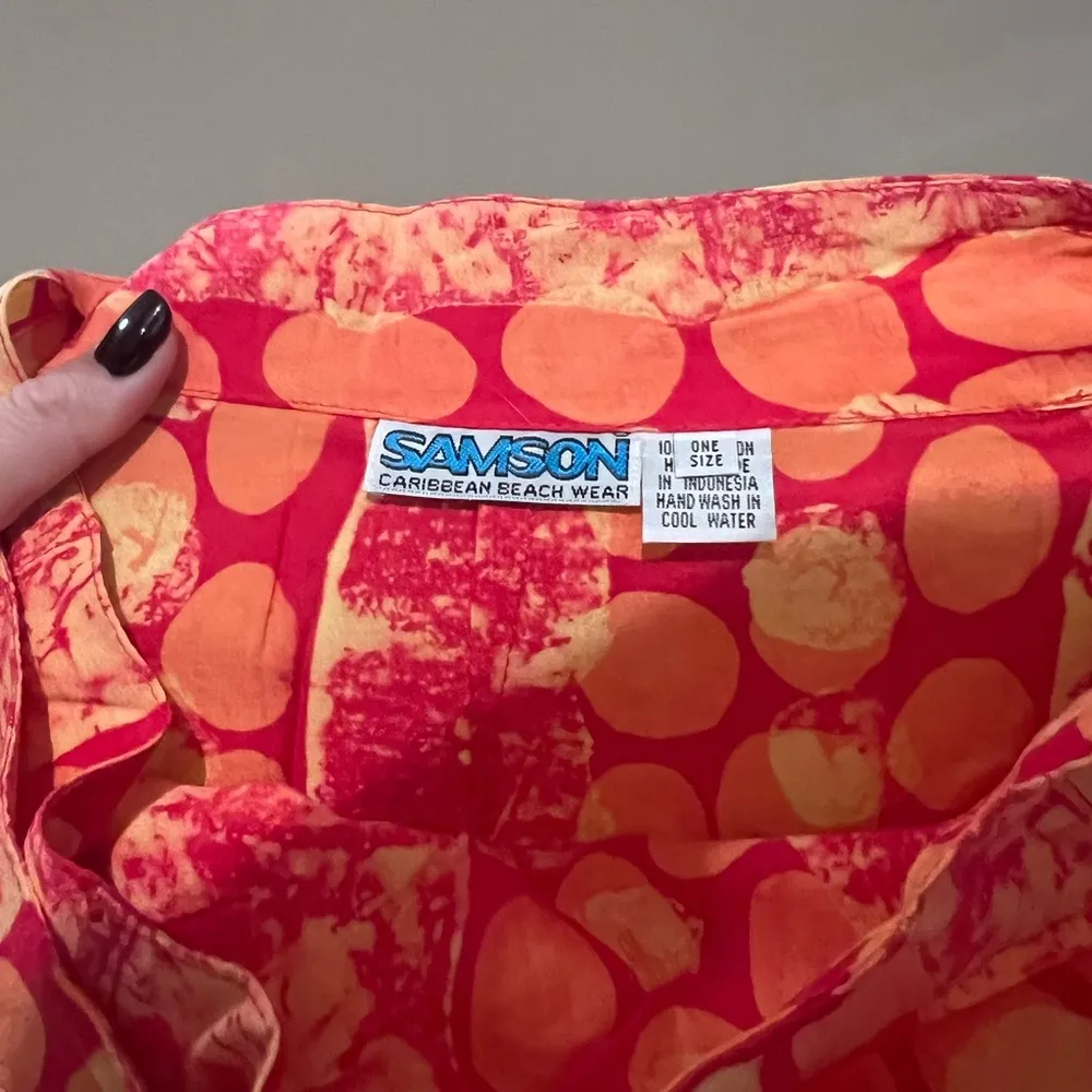 Samson Pink and Orange Patterned Wrap Skirt NWT Size undefined - Image 5