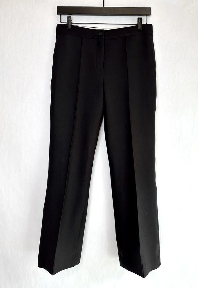 Theory Cardinal Trouser Canton Bistretch Black Dress Pants Front Seam Size 6 - Image 9