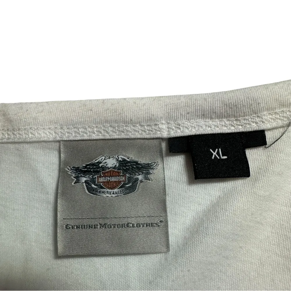 Vintage Y2K Style  Rhinestone White Short Sleeve Vneck XL - Image 5