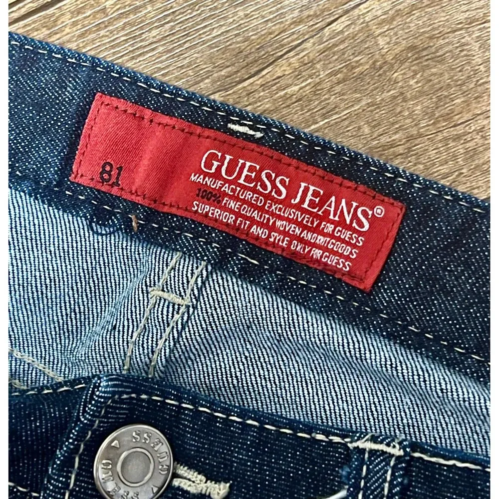 Vintage darkwash Guess bootcut flare jeans - Image 5