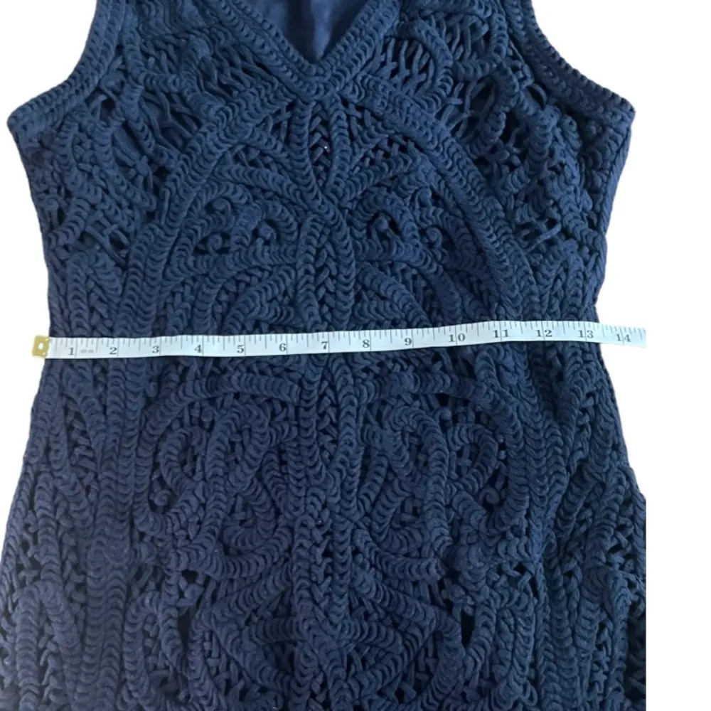 Skies are Blue Navy Chunky Knit Mini Dress - Image 6