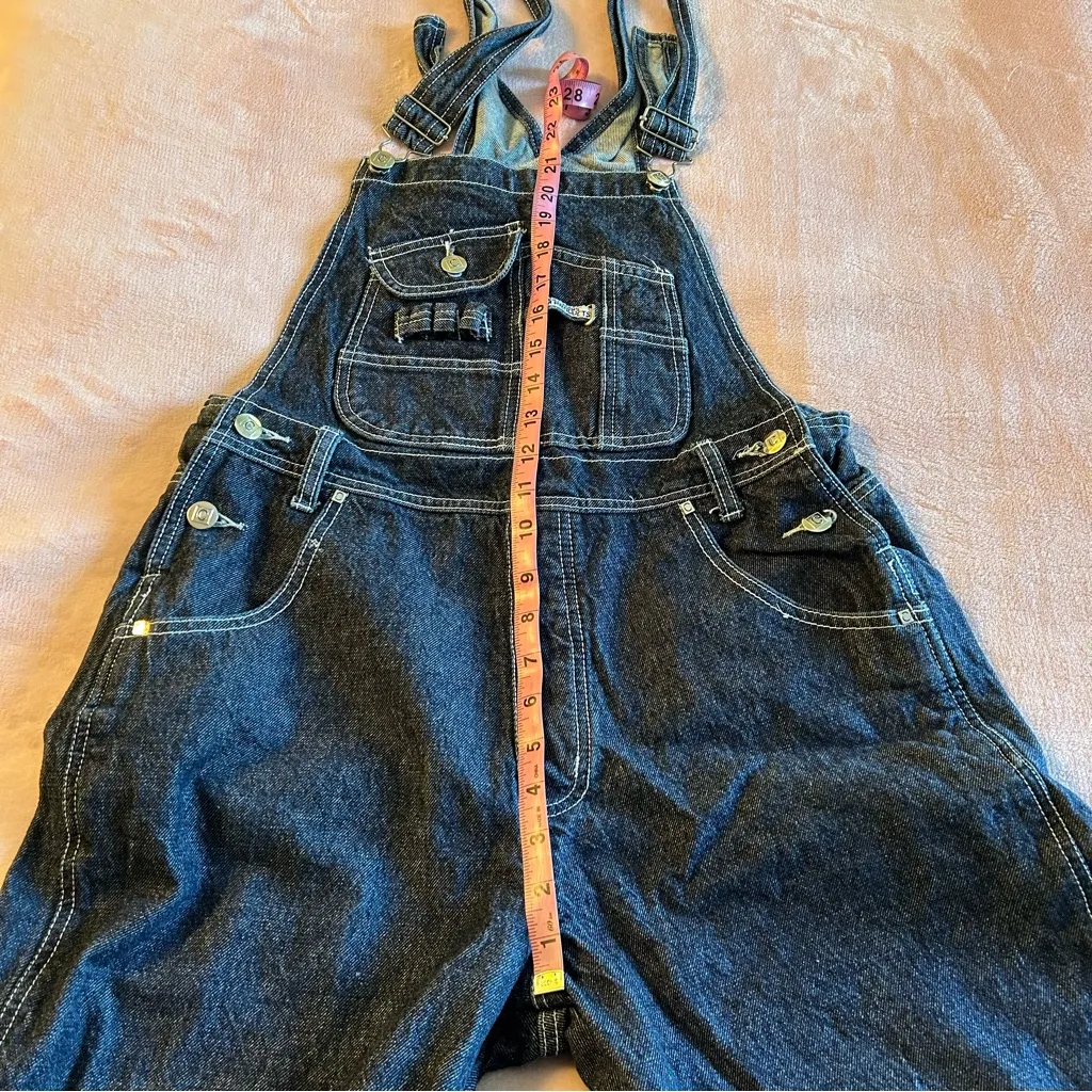 Crest Jeans vintage Y2K overalls with tribal design on legs size L rare Blue Size L - Image 10
