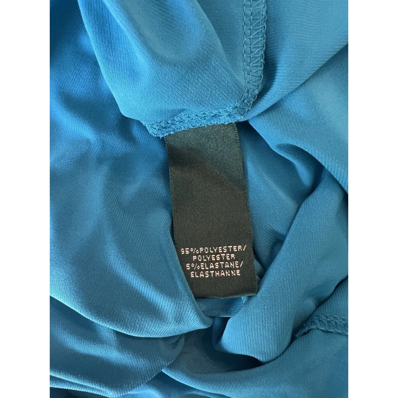 Lauren Ralph Dress Sz 8 BLUE Sheath Ruched Classic Evening Cocktail Formal #57 - Image 6