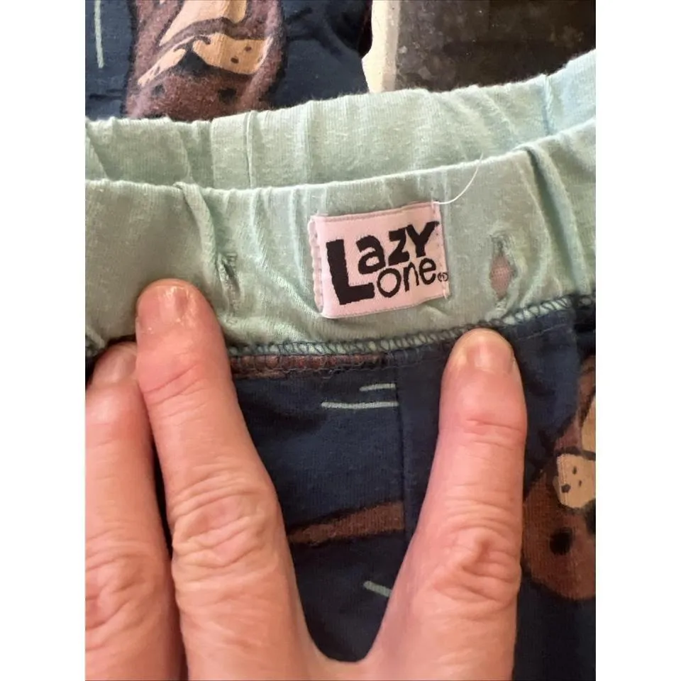 Lazy One Women's Pajama Pants Otters Otterly Exhausted Alaska Sz‎ Sm Aquarium - Image 4