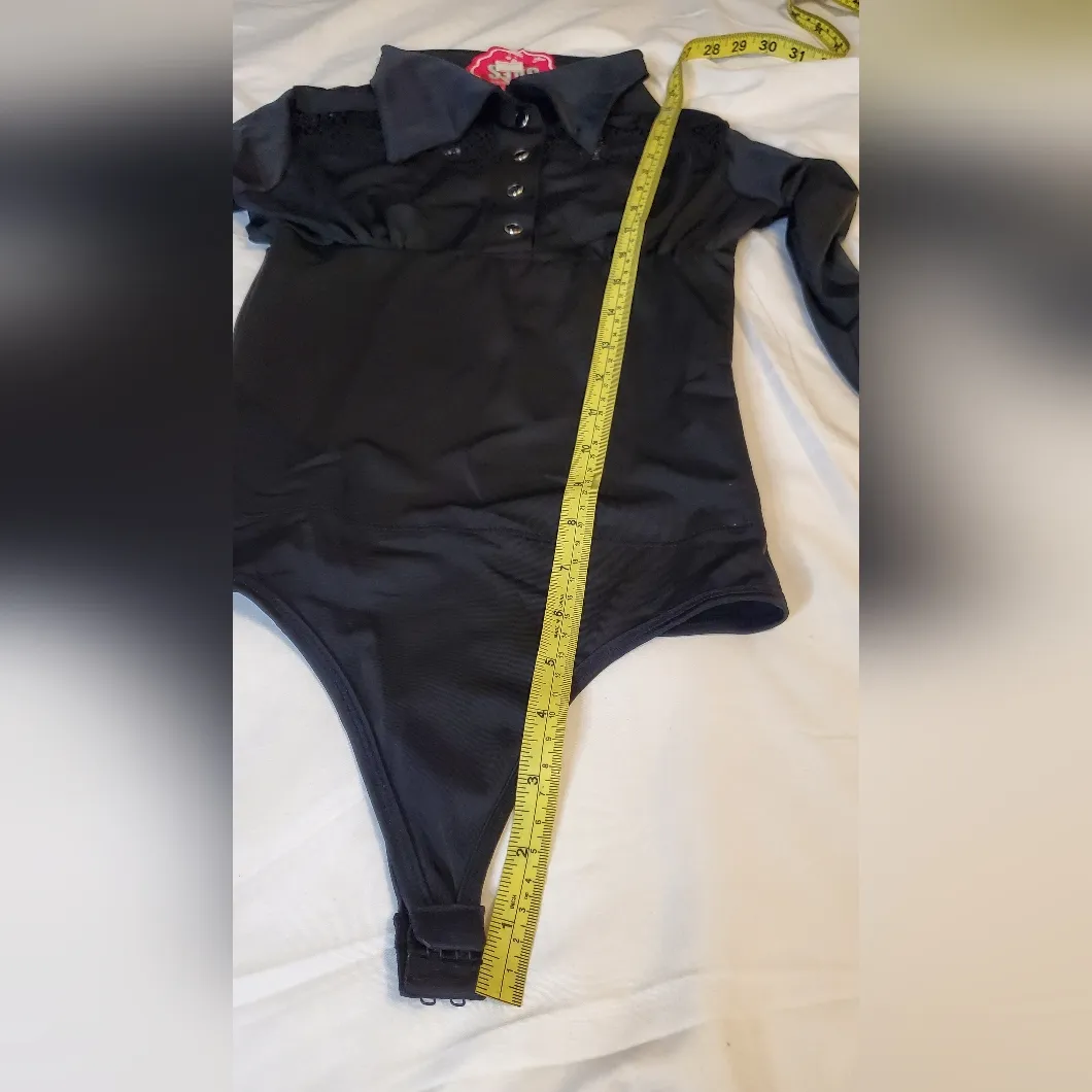 Black Long Sleeve Women's shapewear bodysuit with tummy control Size:XS - Image 5