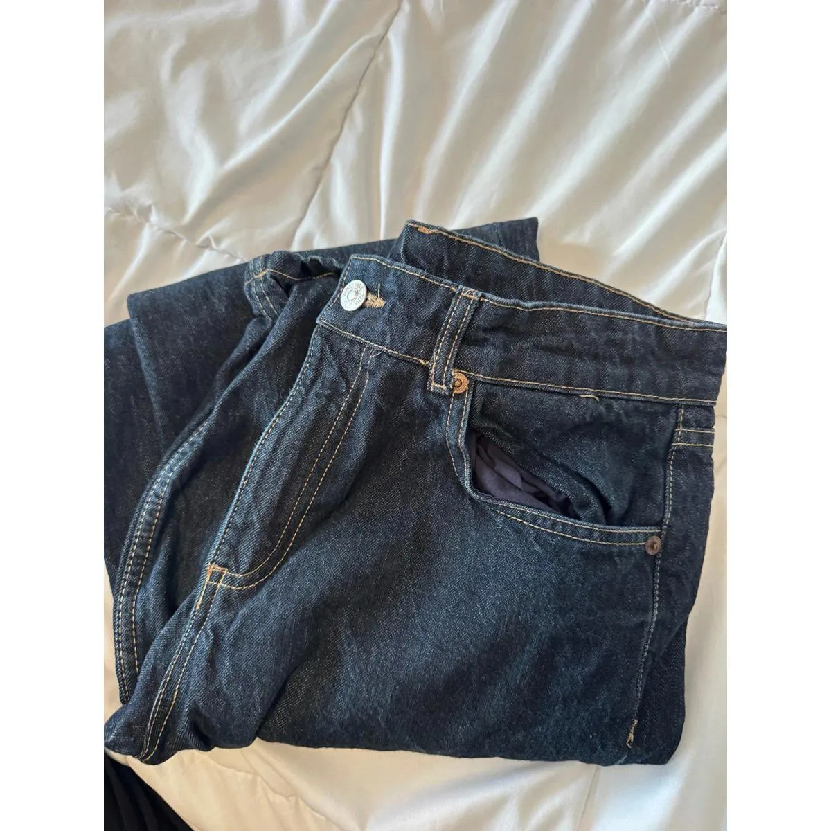 zara dark wash jeans - Image 3